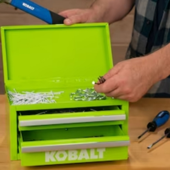 KOBALT 25TH ANNIVERSARY KOBALT MINI TOOL BOX (LIME GREEN) #5462037 NIB - Picture 3 of 4